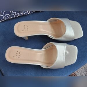 A New Day Women's Metallic Heeled Mules